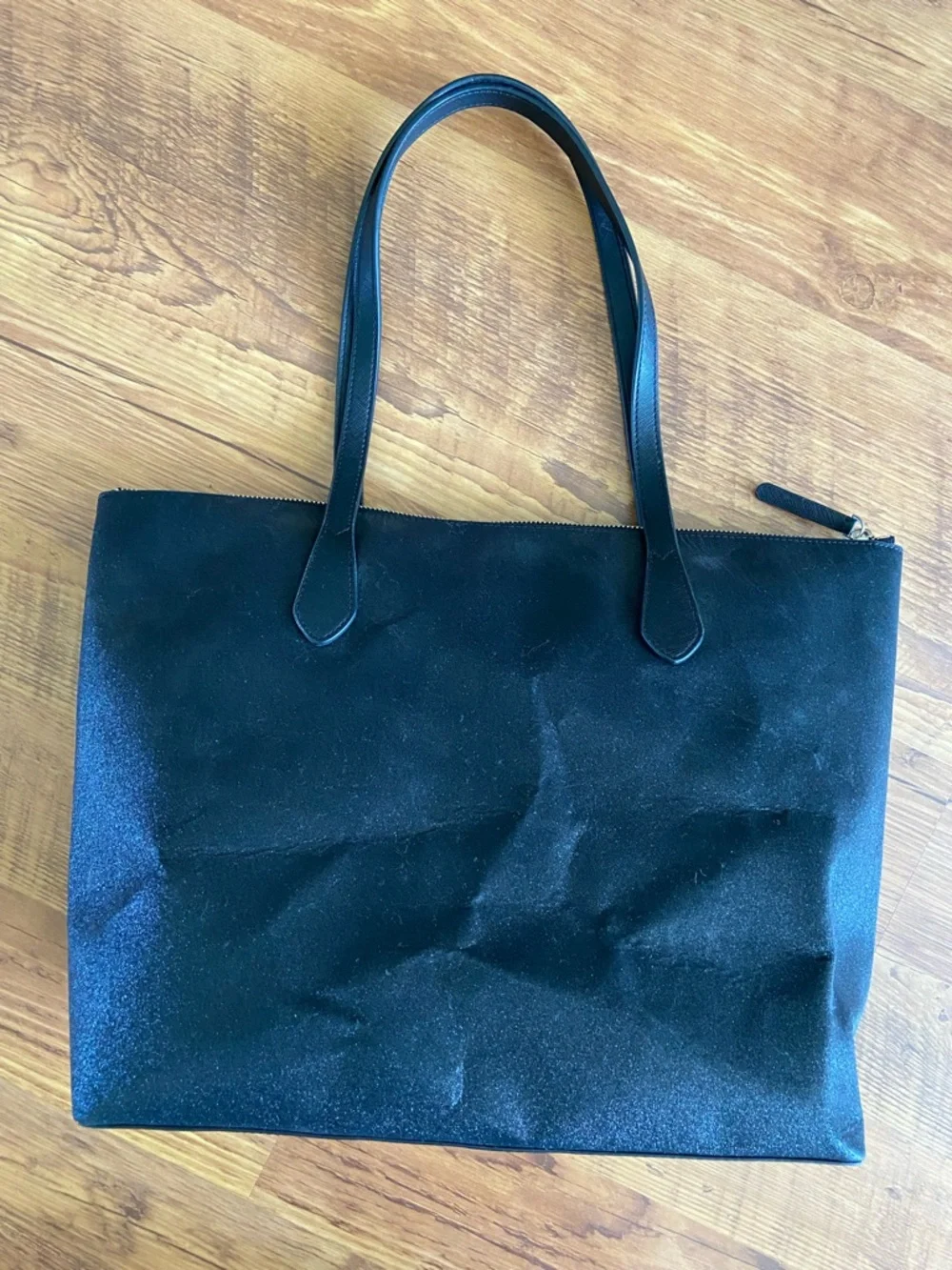 Kate Spade Joeley Black Glitter Zip Top Tote